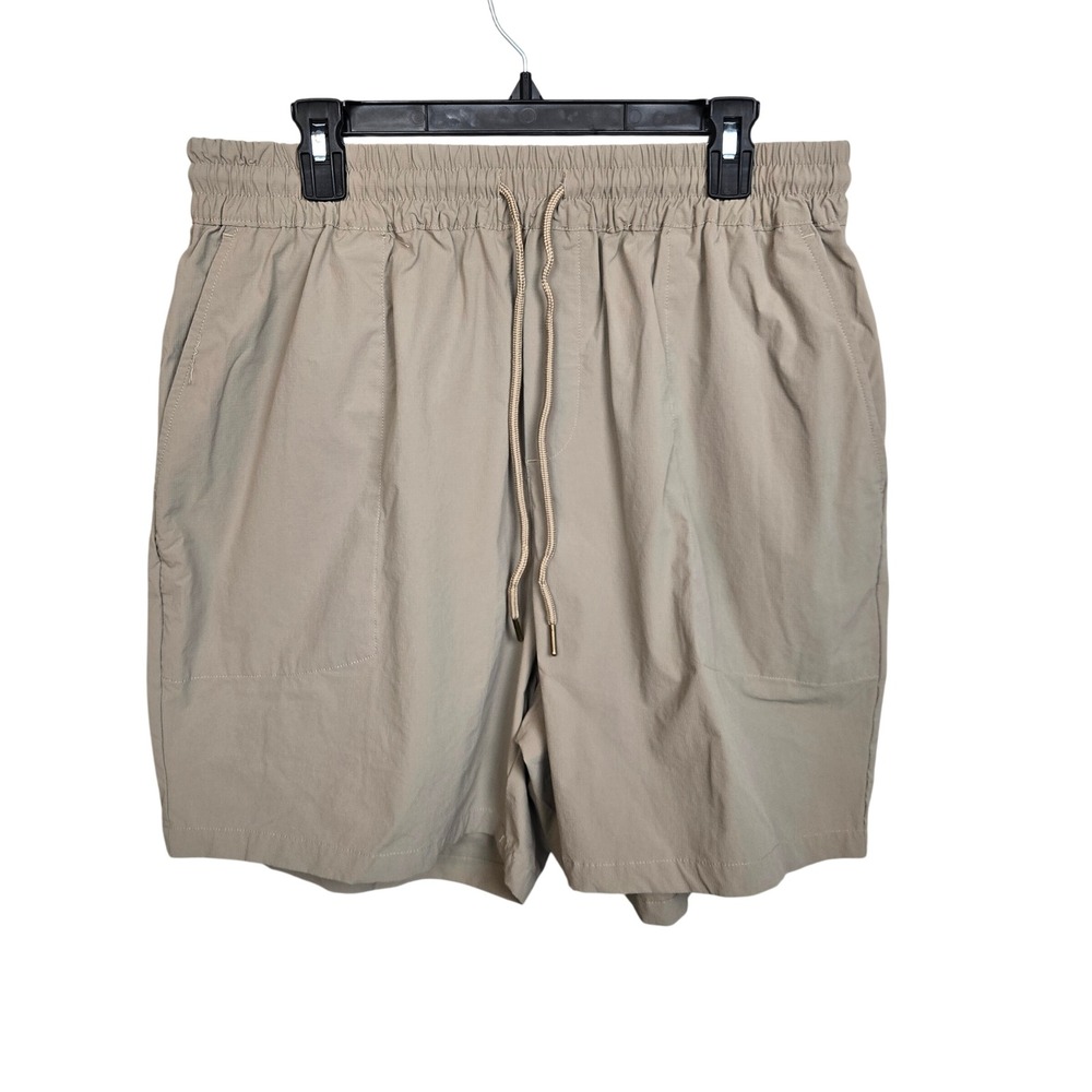Winston Ripstop Shorts Mens 46 Tan Nylon Spandex Elastic‎ Waist IPS3054X